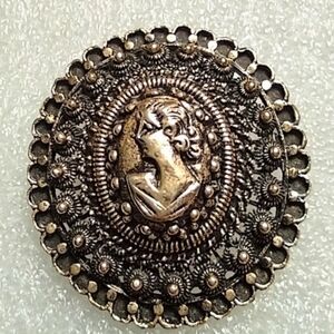Antique Gold-colored Cameo Brooch